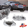 2X Clear Lens Chrome Rear Bumper Backup Lights for Corvette C6 (2005–2013)