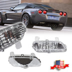 2X Clear Lens Chrome Rear Bumper Backup Lights for Corvette C6 (2005–2013)