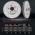 Front & Rear Drilled Brake Rotors & Ceramic Brake Pads for Elantra Veloster Forte (2011–2023)