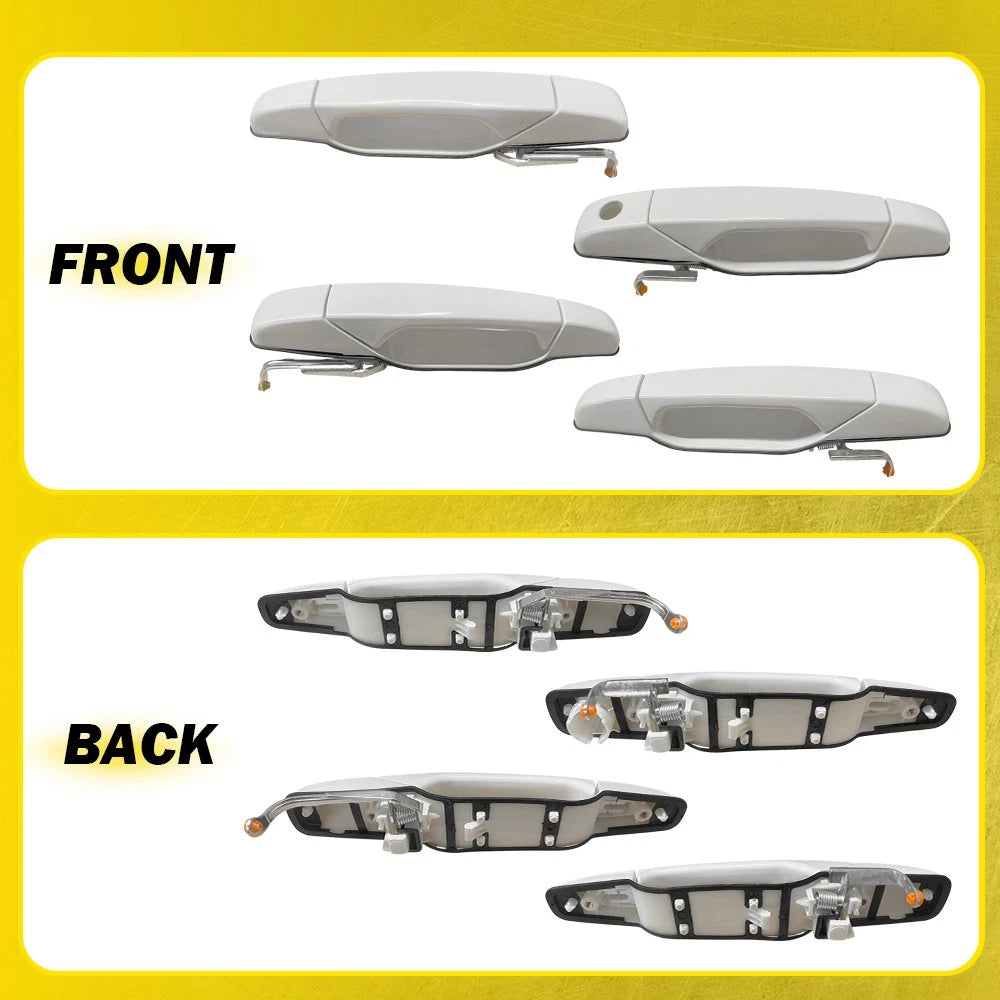 Door Handles for Chevy Silverado GMC Sierra Escalade (2007-2013) - Olympic White