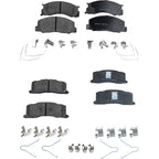 Set of 4 Semi-Metallic Brake Pads for Toyota Previa (1991–1996)