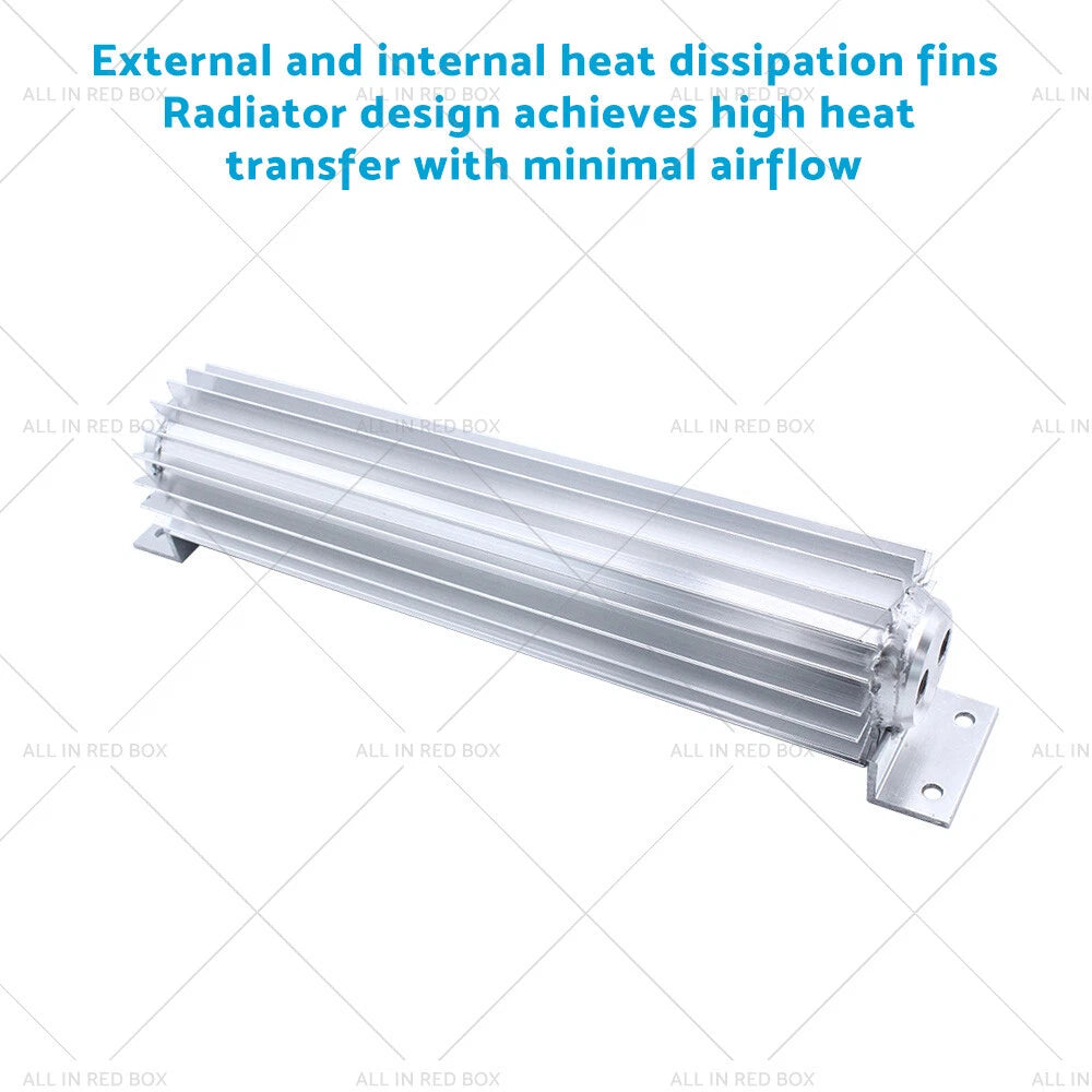 12" Aluminum Dual Pass Finned Transmission Oil Cooler Universal