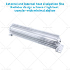 12" Aluminum Dual Pass Finned Transmission Oil Cooler Universal