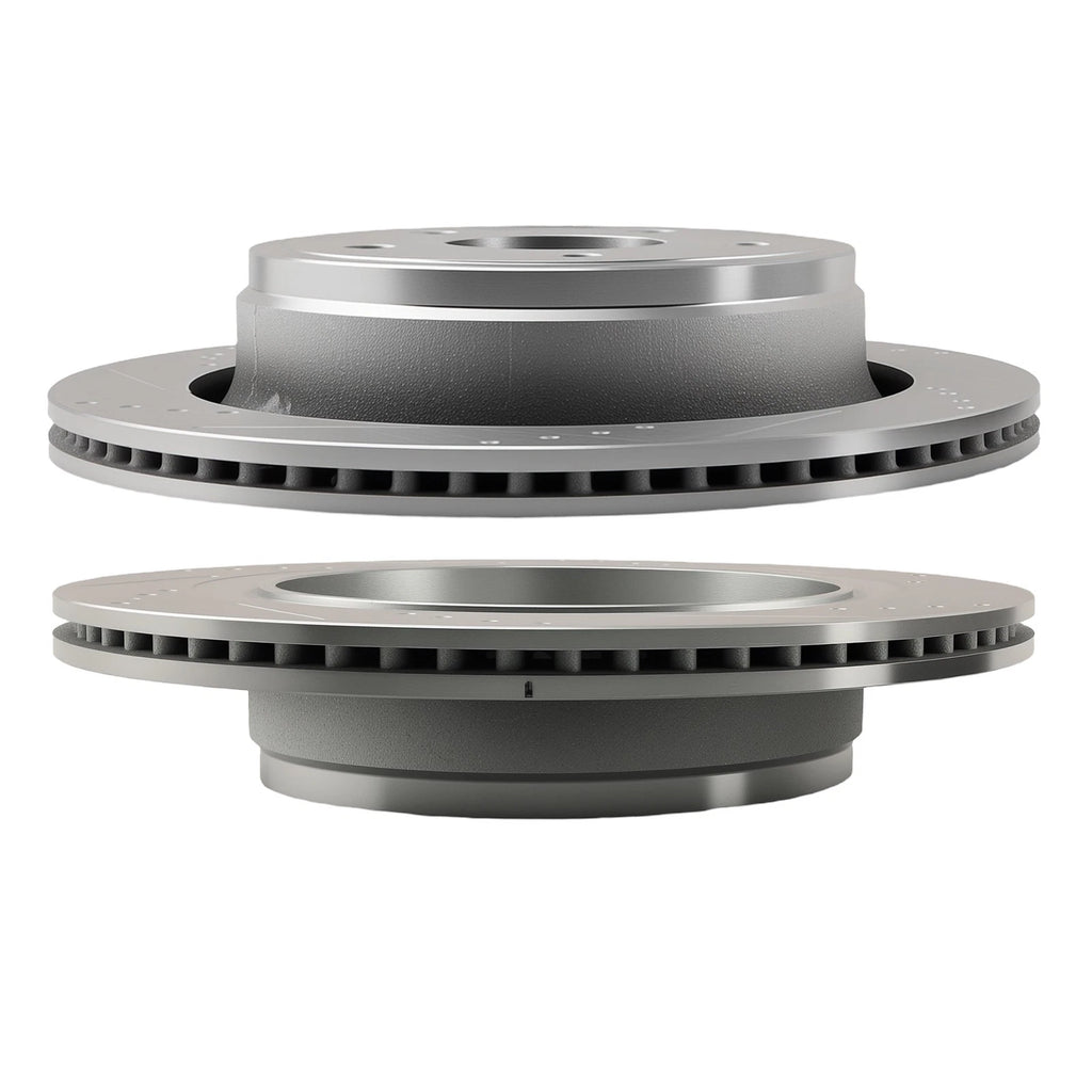 Drilled & Slotted Rear Brake Rotors Kit for Chrysler Aspen (2007–2009)