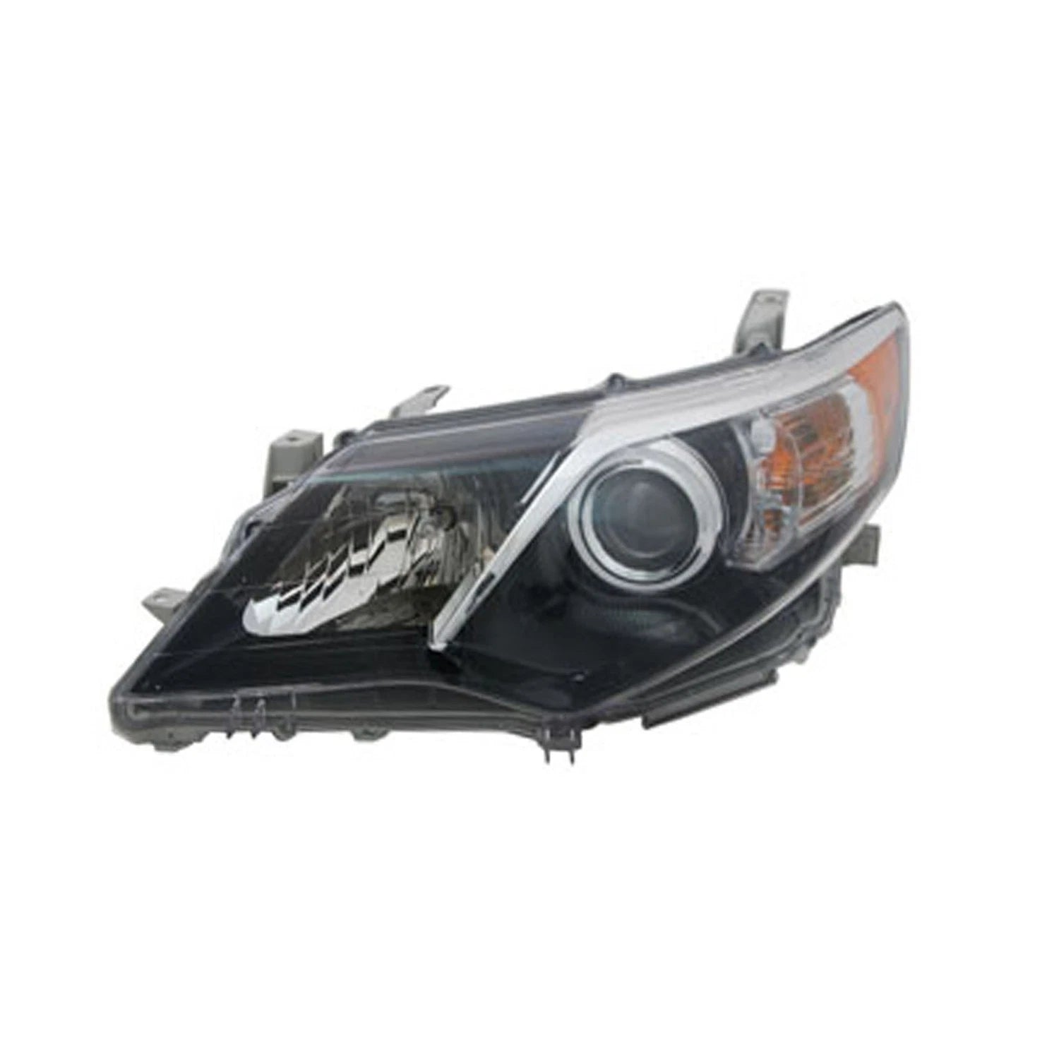Replacement Driver Side Halogen Head Light Assembly w Black Trim for Toyota (2005–2015)