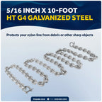 5/16" x 10' Lead Chain with Shackles for Boat Anchor (HTG4)