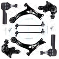 Set of 8 Front Lower Control Arm Ball Joints Tie Rod Ends for Toyota Matrix (2003–2008)