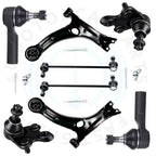 Set of 8 Front Lower Control Arm Ball Joints Tie Rod Ends for Toyota Matrix (2003–2008)