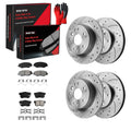 Set of 4 Drilled Rotors & Brake Pads for Honda Element (2003–2011)