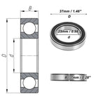 Deep Groove Ball Bearing 6805DD for Scooter Skateboard Wheel (25x37x7mm)