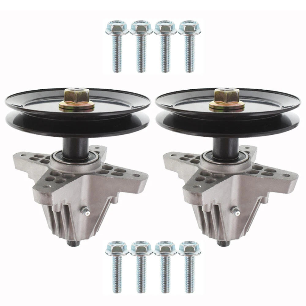 Set of 2 Spindle Assembly with Pulley for Troy Bilt MTD (Fits Various Models)