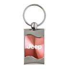 Pink Rectangular Wave Keychain - Officially Licensed for Jeep