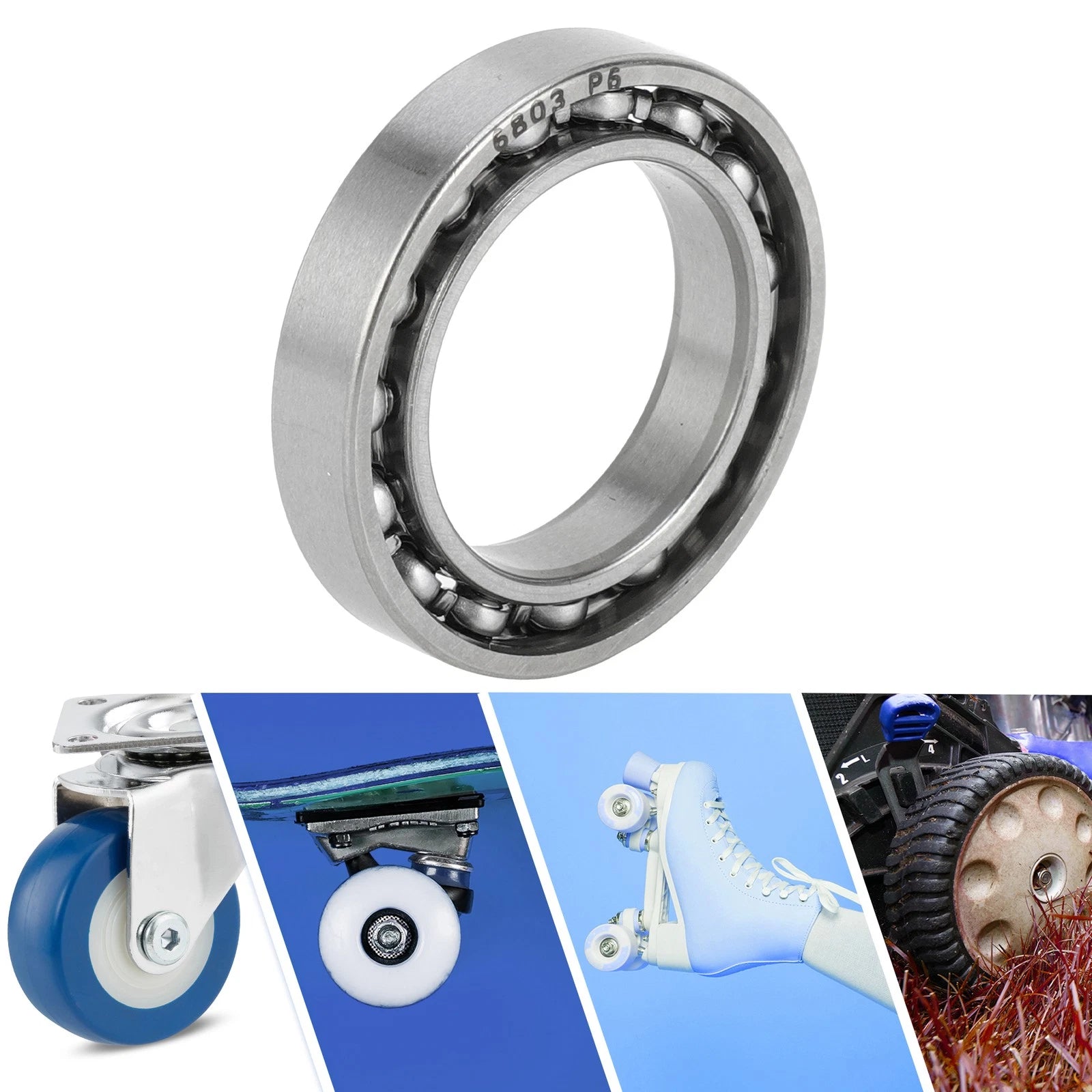 Deep Groove Ball Bearing 17x26x5mm for Scooter Skateboard (6803)