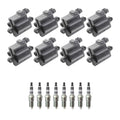 Set of 8 Ignition Coils & NGK Iridium Spark Plugs for Silverado 2500 HD (2001–2007)