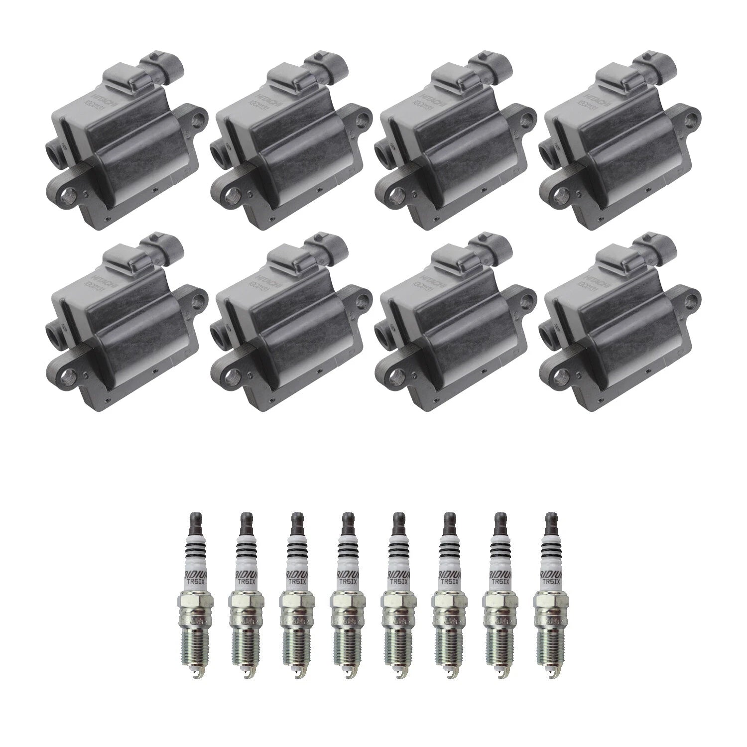 Set of 8 Ignition Coils & NGK Iridium Spark Plugs for Silverado 2500 HD (2001–2007)
