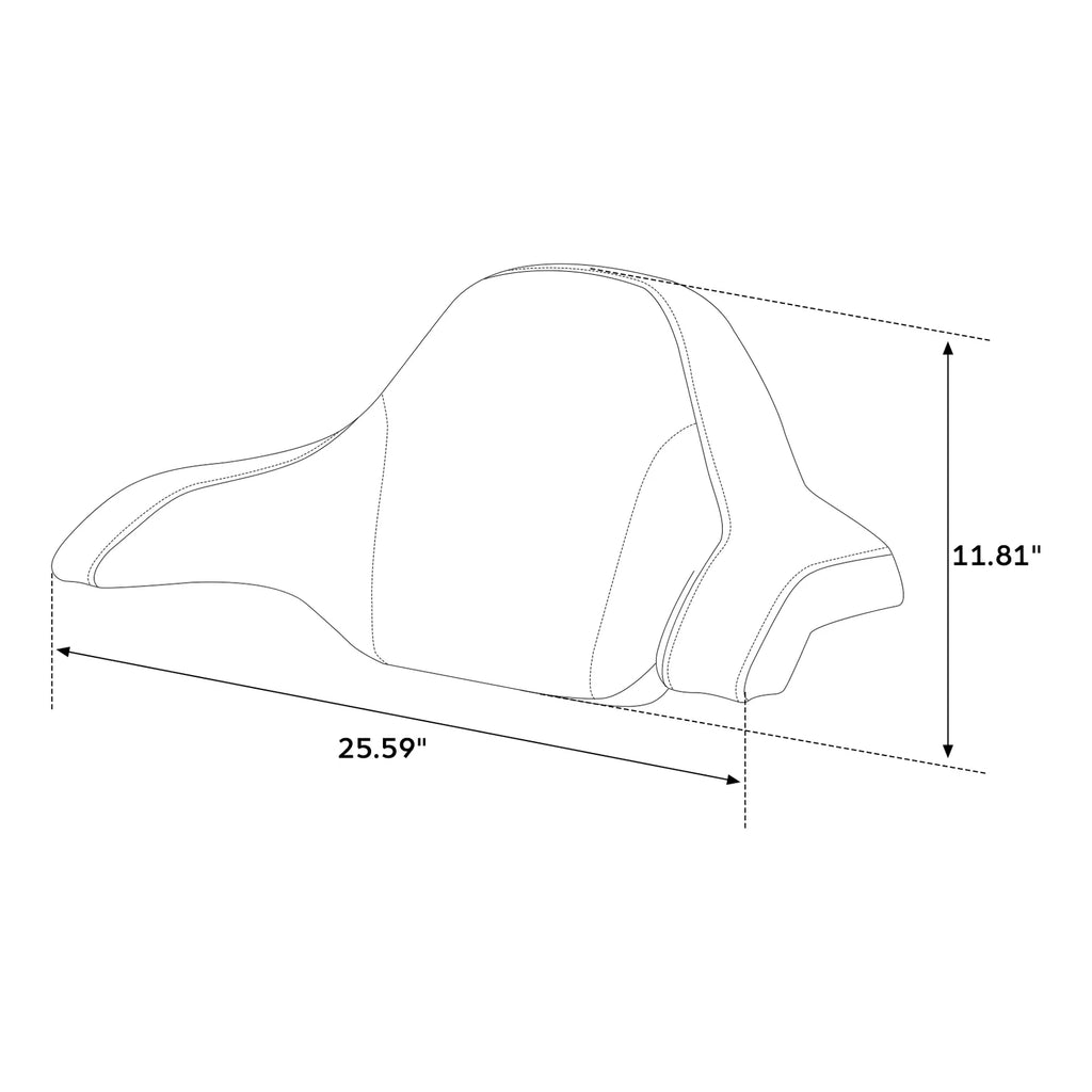 Rear Passenger Backrest Pad for Honda Goldwing GL1800 (2018–2020) Black