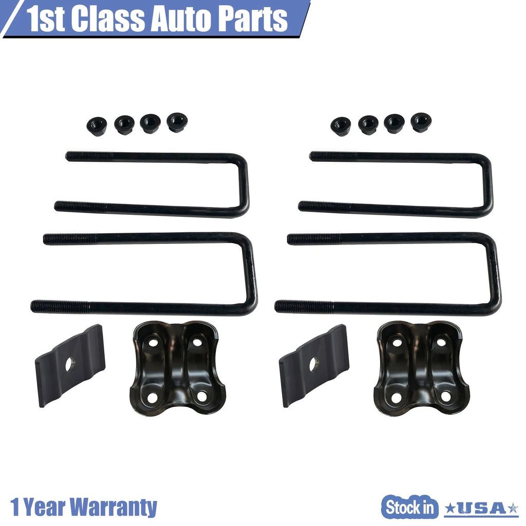 2X Rear Left Side Spring Anchor with U Bolts for Chevy Silverado 1500
