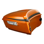 King Trunk for Harley Electra Glide Road 2014–2025 Scorched Orange/Black Denim