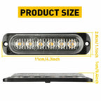 6LED Amber/White Hazard Flash Strobe Light for Trucks (USA)