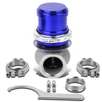 Universal 40mm Turbo V-Band Wastegate Bypass Exhaust + Spring Blue