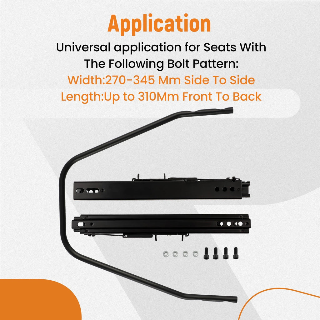 Dual Locking Racing Seat Adjuster Slider Rail Kit for Universal Fit