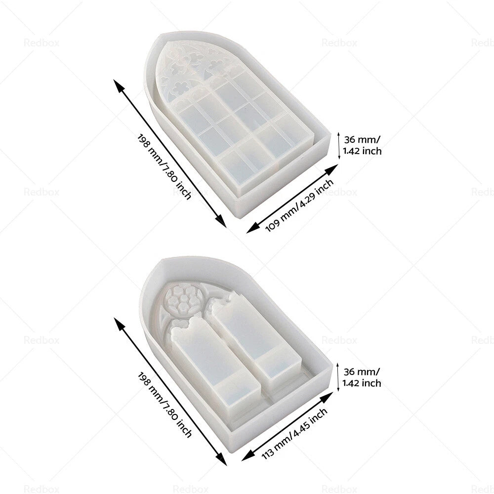 Epoxy Resin Mold for Church Window Silicone Dish Tray Jewelry Container