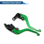 Adjustable Short Brake Clutch Levers for Honda CBR600RR (2003–2006) Green