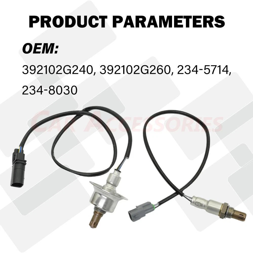 2X Upper Lower Oxygen O2 Sensor for Hyundai Sonata Kia Optima (2016–2019)