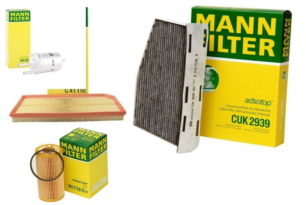 Mann Oil Air Carbon Cabin Filter Service Kit for Audi A3 TT VW Eos GTI Jetta (2006–2013)