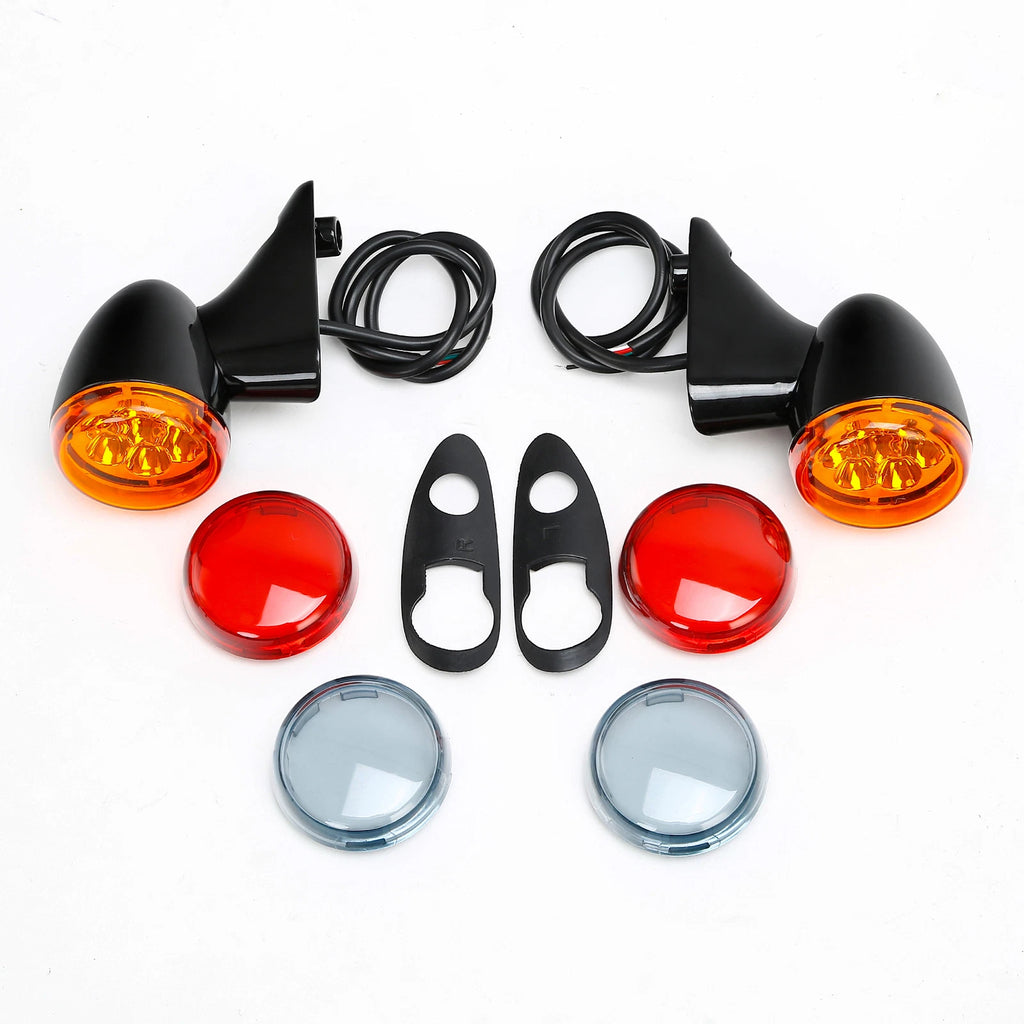 Front LED Turn Signal Lights with Bracket for Harley Road Glide (2015–2023)