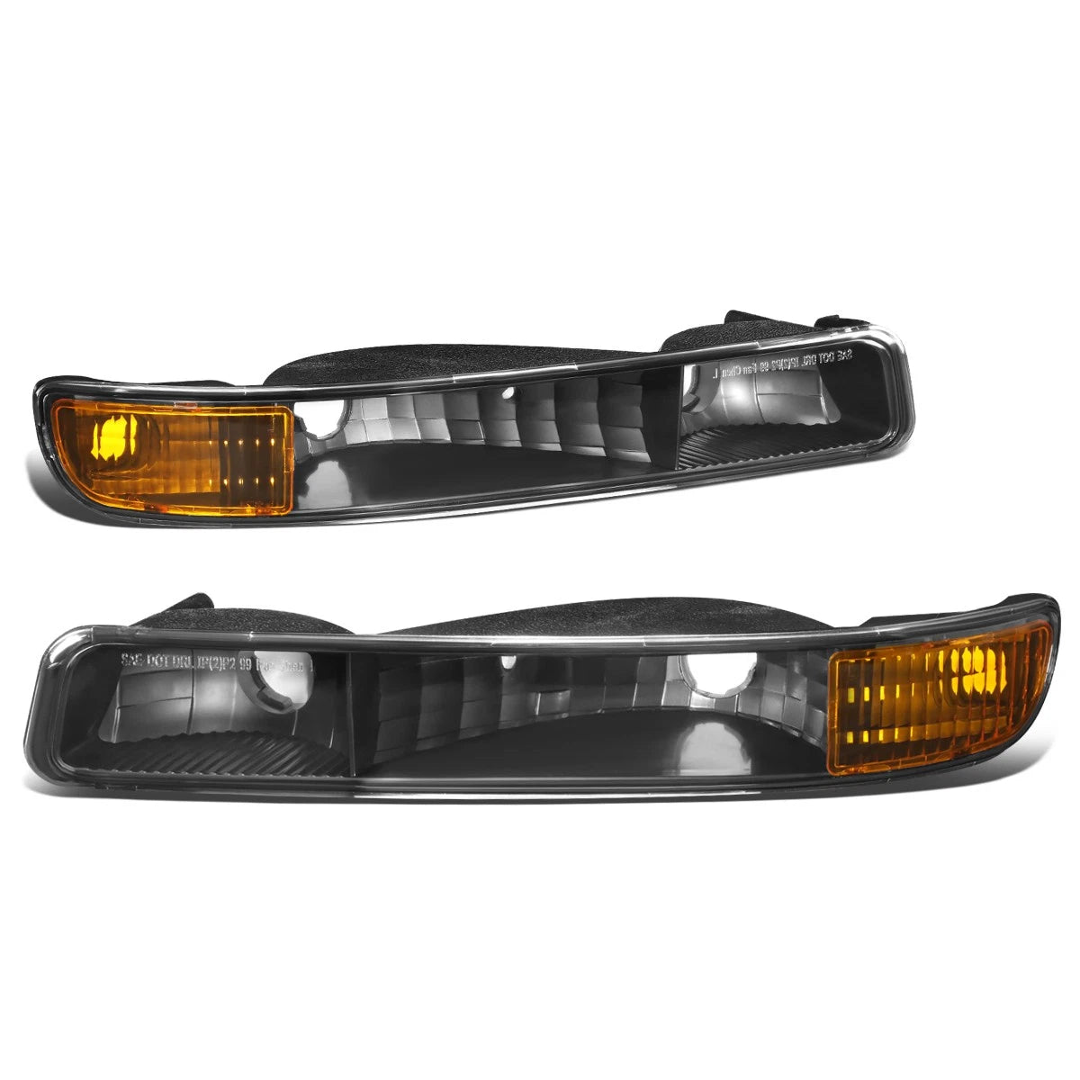 Bumper Light for GMC Sierra/Yukon (1999–2006) Black Housing Clear Lens Amber