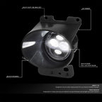 LED Projector Fog Lights with Bezel & Switch for Ford F150, Lincoln Mark LT (2005–2008)