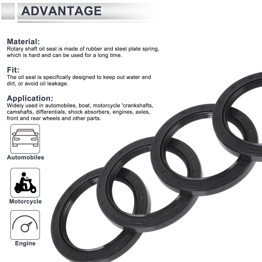 Set of 5 Oil Seal Rotary Shaft Seal NBR Rubber 60x80x8mm