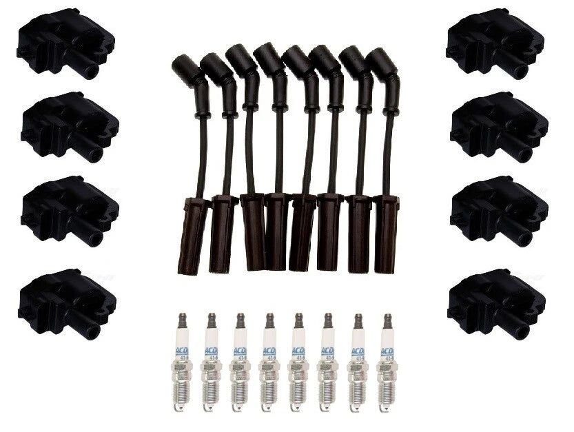 8 Ignition Wires & 8 Spark Plugs Kit for Chevrolet Corvette V8 (1997–2004)