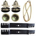 42" Deck Mulching Rebuild Kit Spindles Blades Belt for Cub Cadet LTX1040 LTX104