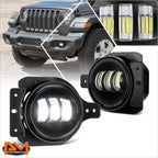 LED Projector Fog Lights for Jeep Wrangler JL Gladiator (2018–2026)