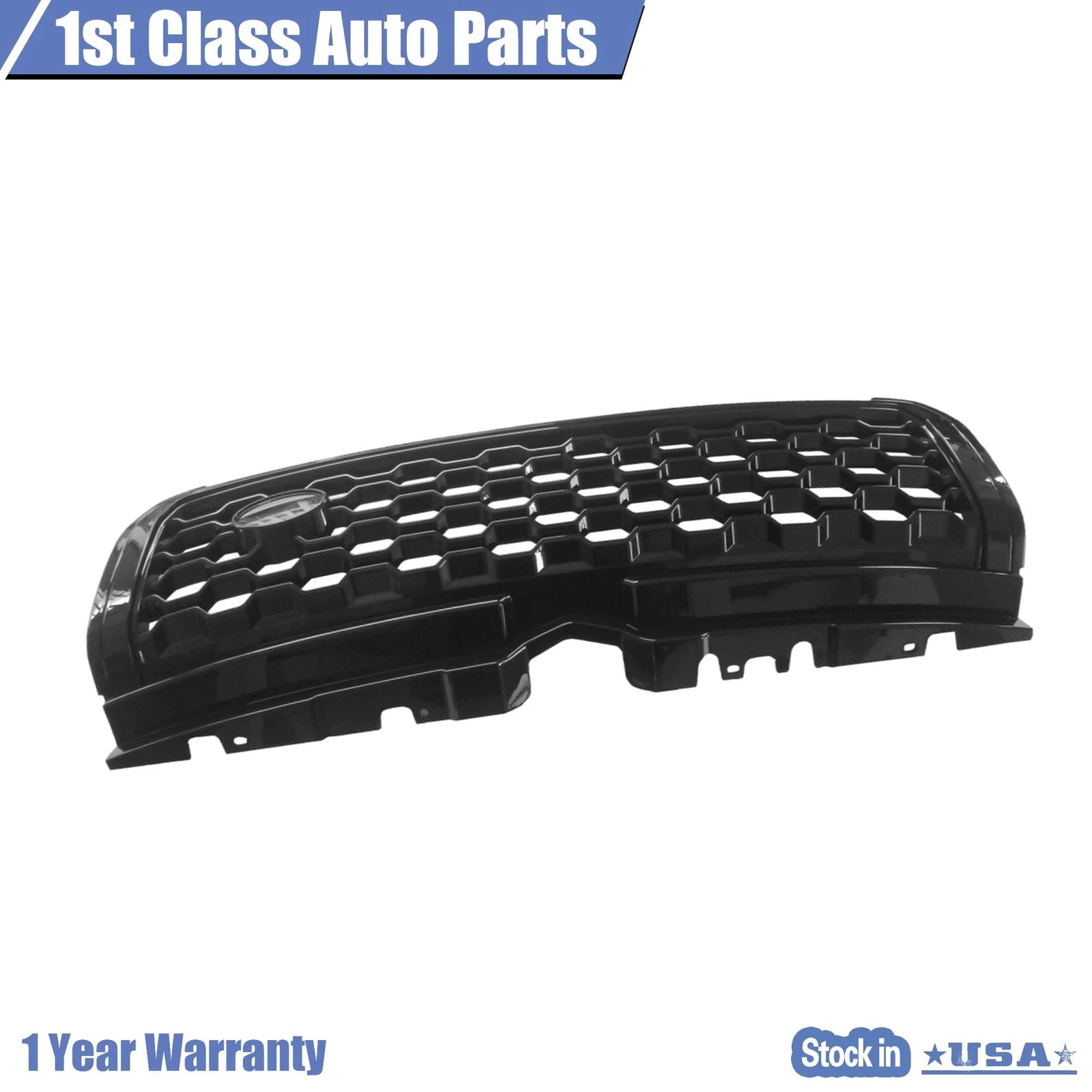 Front Black Honeycomb Mesh Grille for Land Rover Range Rover Evoque (2016-2018)