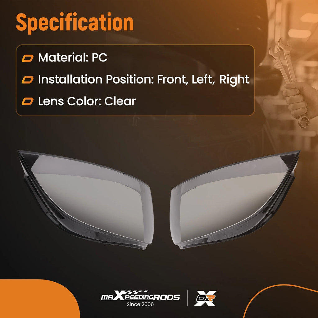 Clear Front Headlight Lens Covers for Audi TT (2008-2014)
