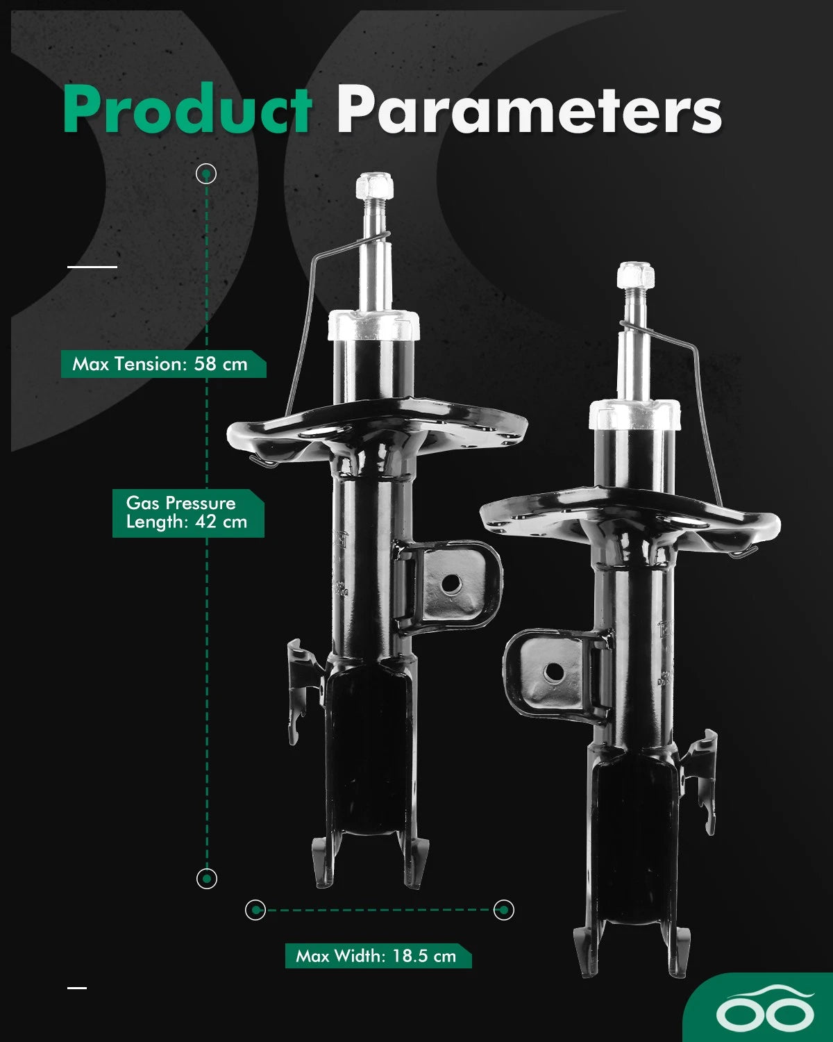 Front Shocks Absorber Struts for Toyota Prius (2010–2015)