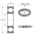 Deep Groove Ball Bearing P4 for Scooter Skateboard Wheel (80x110x16mm)