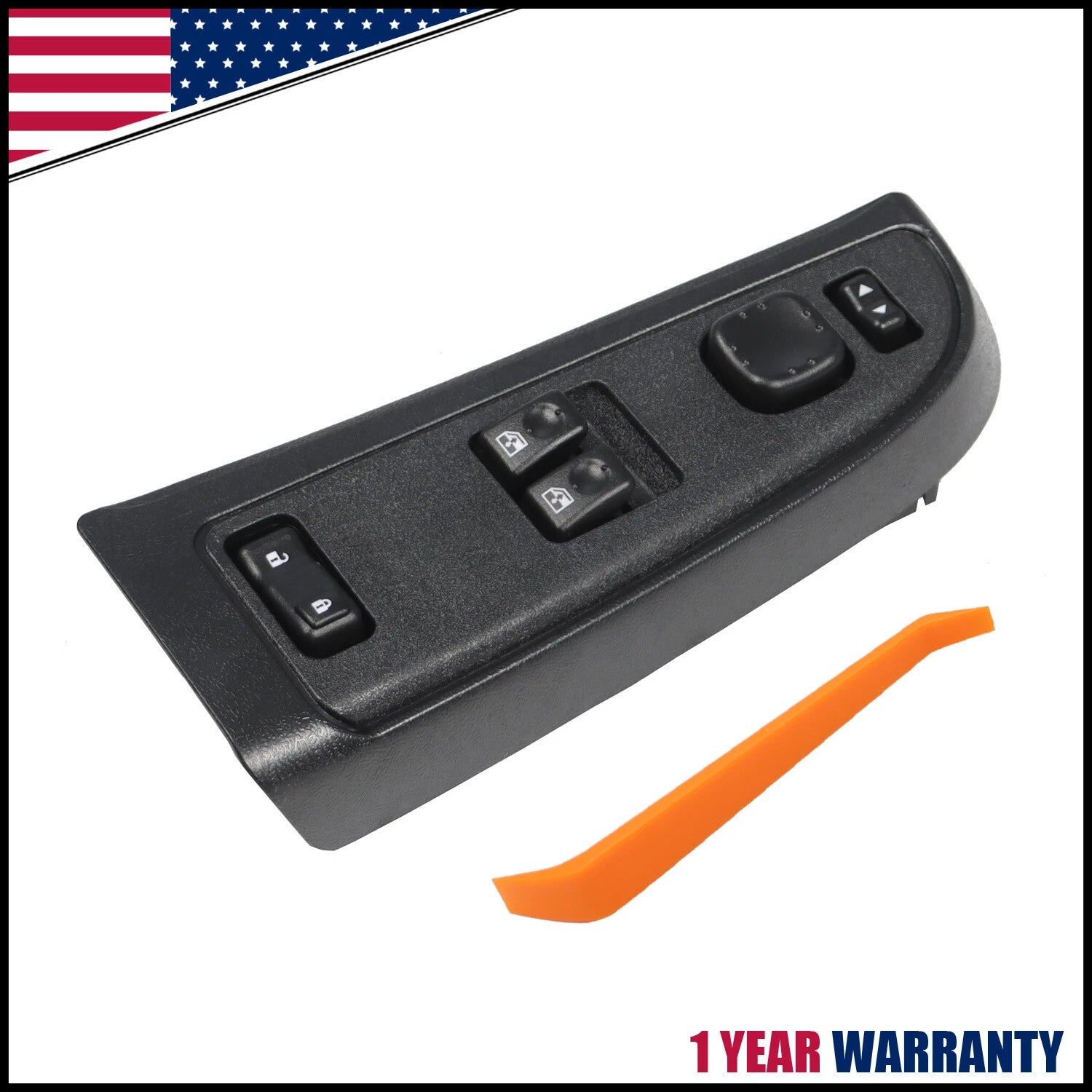 Door Window Switch Panel Control with Bezel for GMC Sierra, Chevy Silverado 1500