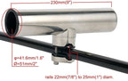 4 Pack Fishing Rod Holders for Clamp on 7/8"-1" Stainless Steel with Rubber Padding