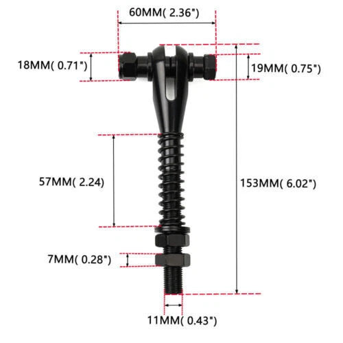Adjustable Heavy Duty Weld-On Limit Strap Clevis Mounting Kit for