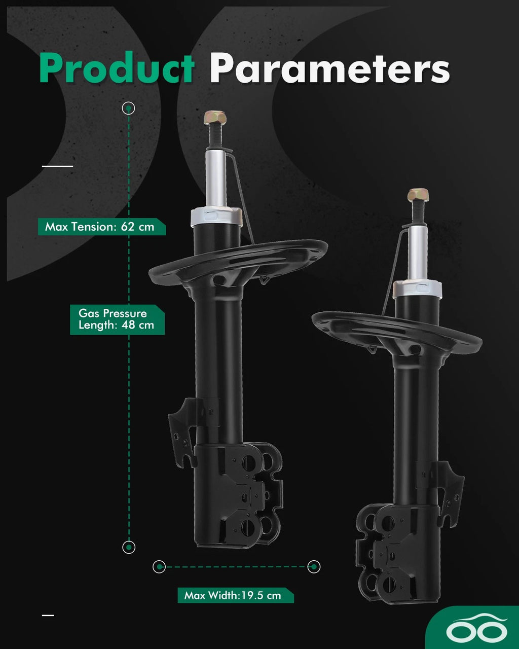 Front Shocks Struts for Toyota Camry (2007–2011), Avalon (2006–2012), Lexus ES350 (2007–2009)