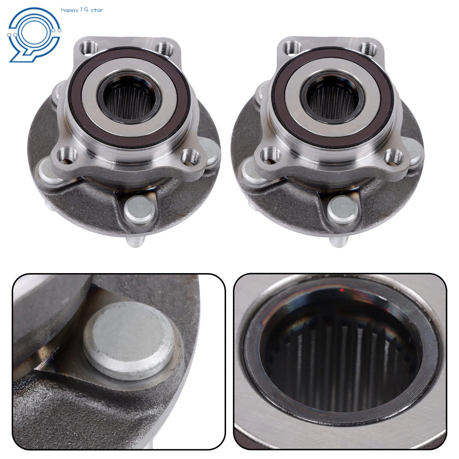 Front Wheel Bearing Hub 5 Lugs Pair for Subaru Forester Impreza (2014–2018)