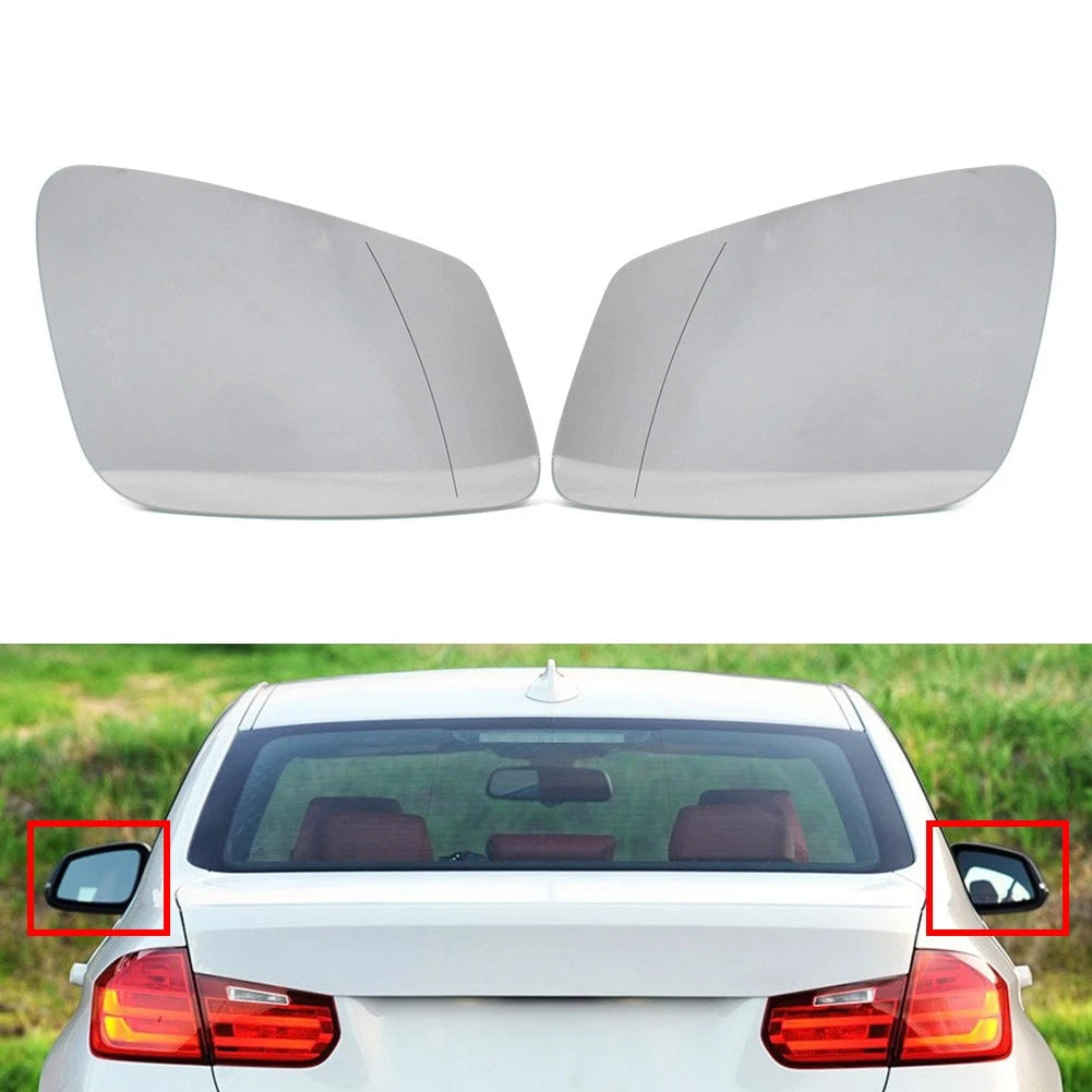 Side Mirror Glass for BMW F01 F10 F06 F20 F21 F30 F48 (1 Pair)