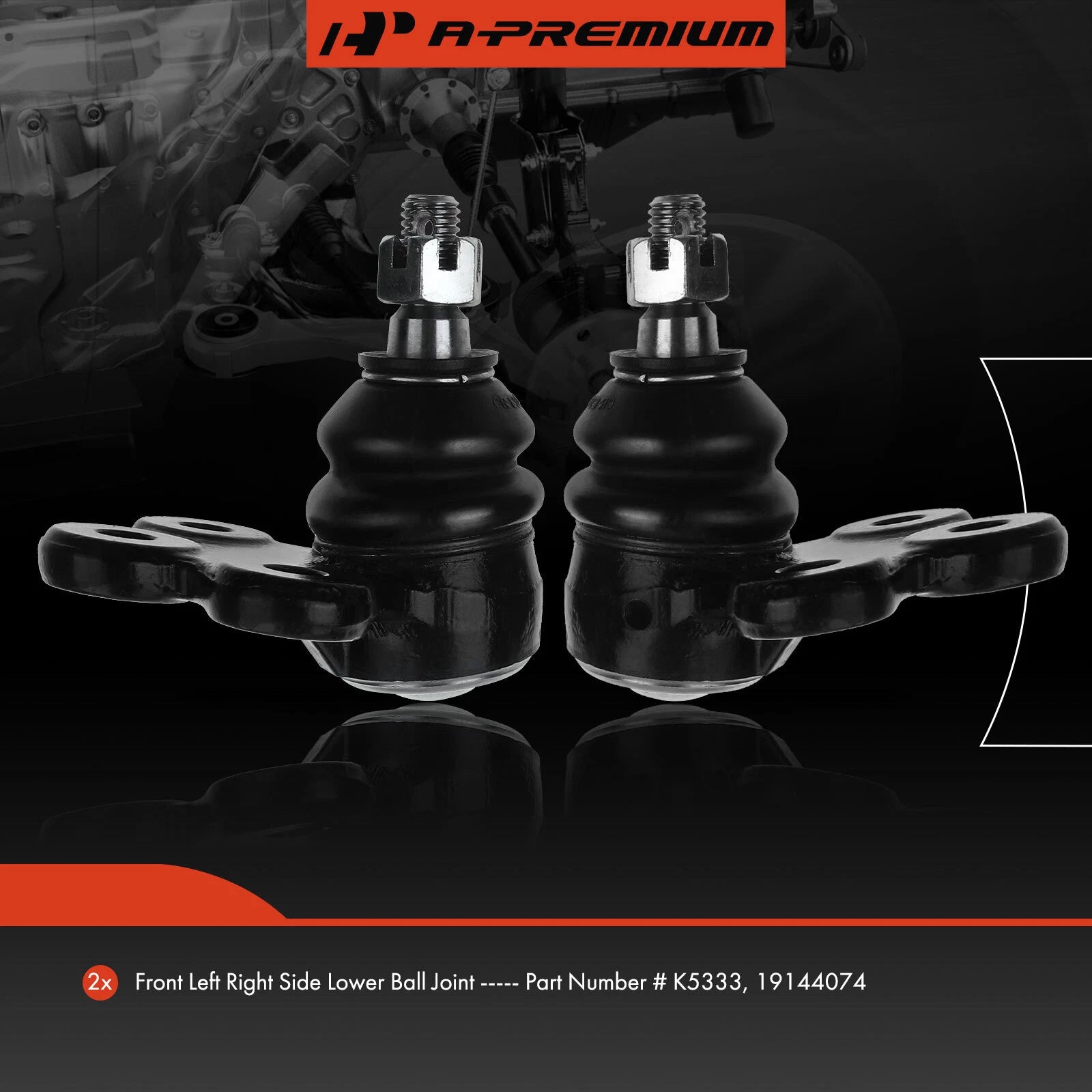 2x Front Lower Ball Joints for Cadillac DeVille Buick Cadillac Olds (1969-1976)