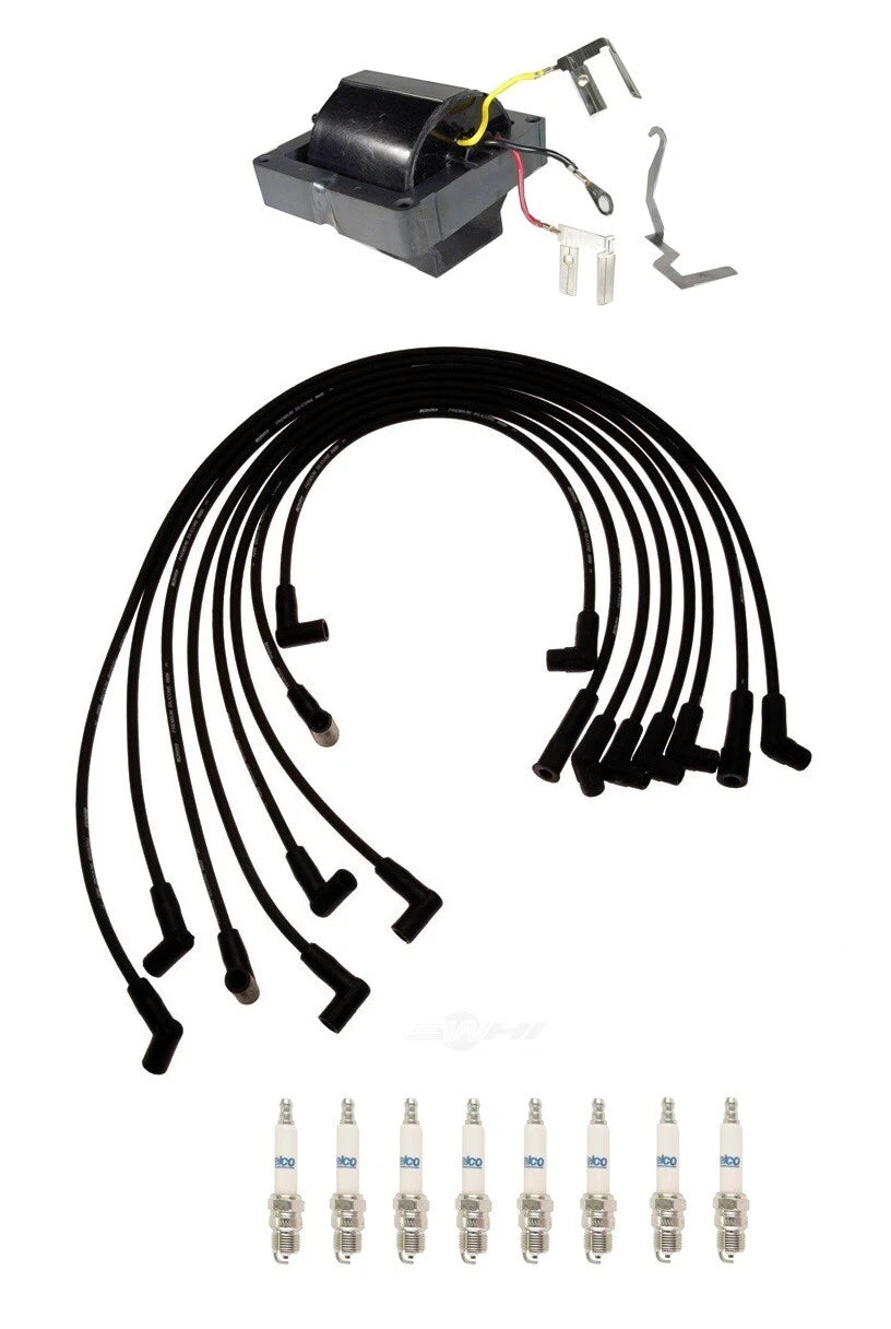 Ignition Wires & Spark Plugs Kit for Chevrolet C20 Suburban K20 K2500 (1973–1991)