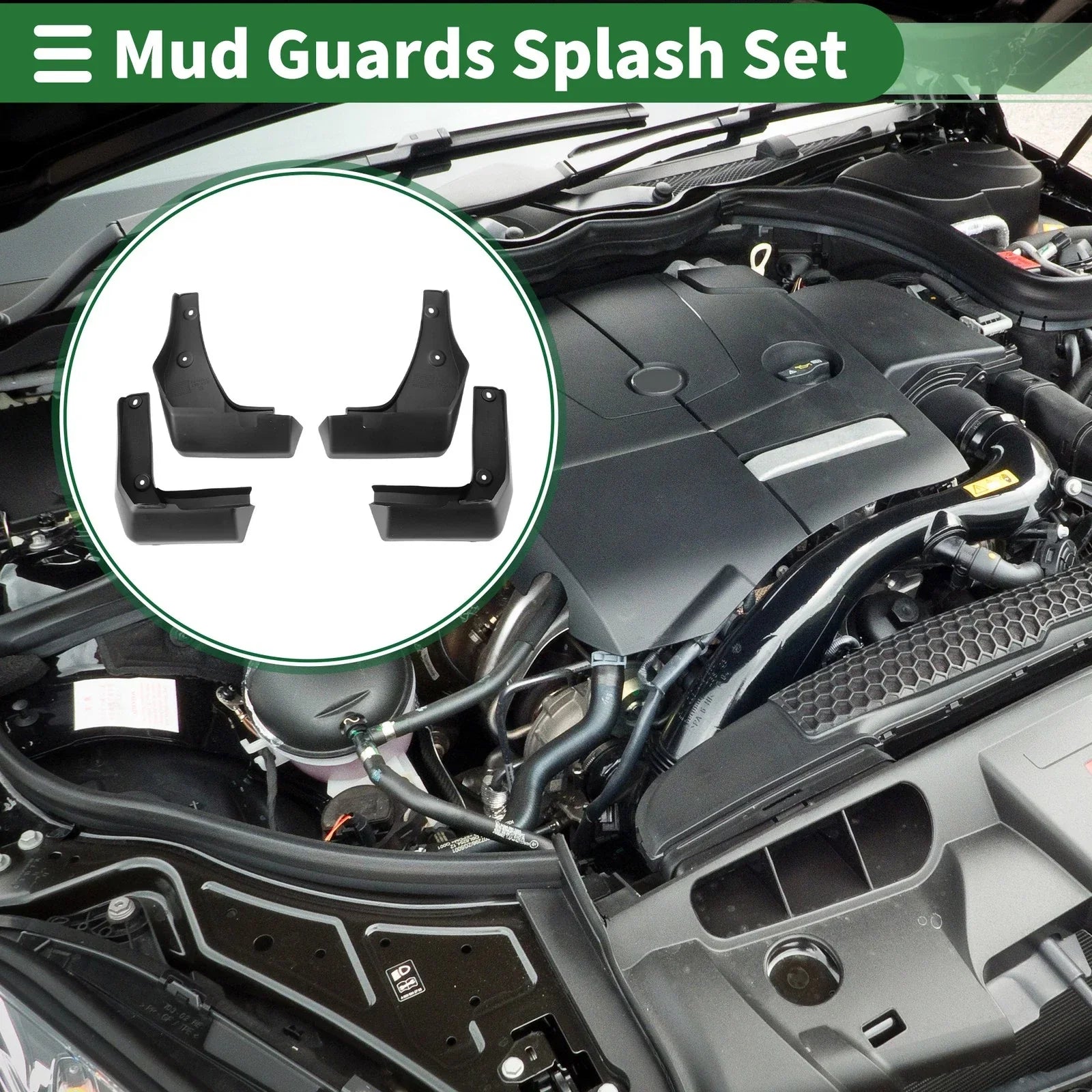 Mud Flaps Splash Guards Front & Rear for Honda City GM6 (2015-2019)