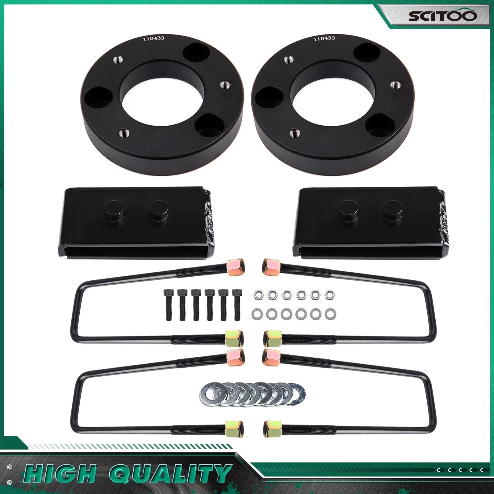 Set of 4 Leveling Lift Kit for Ford F-150 (2004–2022) 1.5" Front 1" Rear